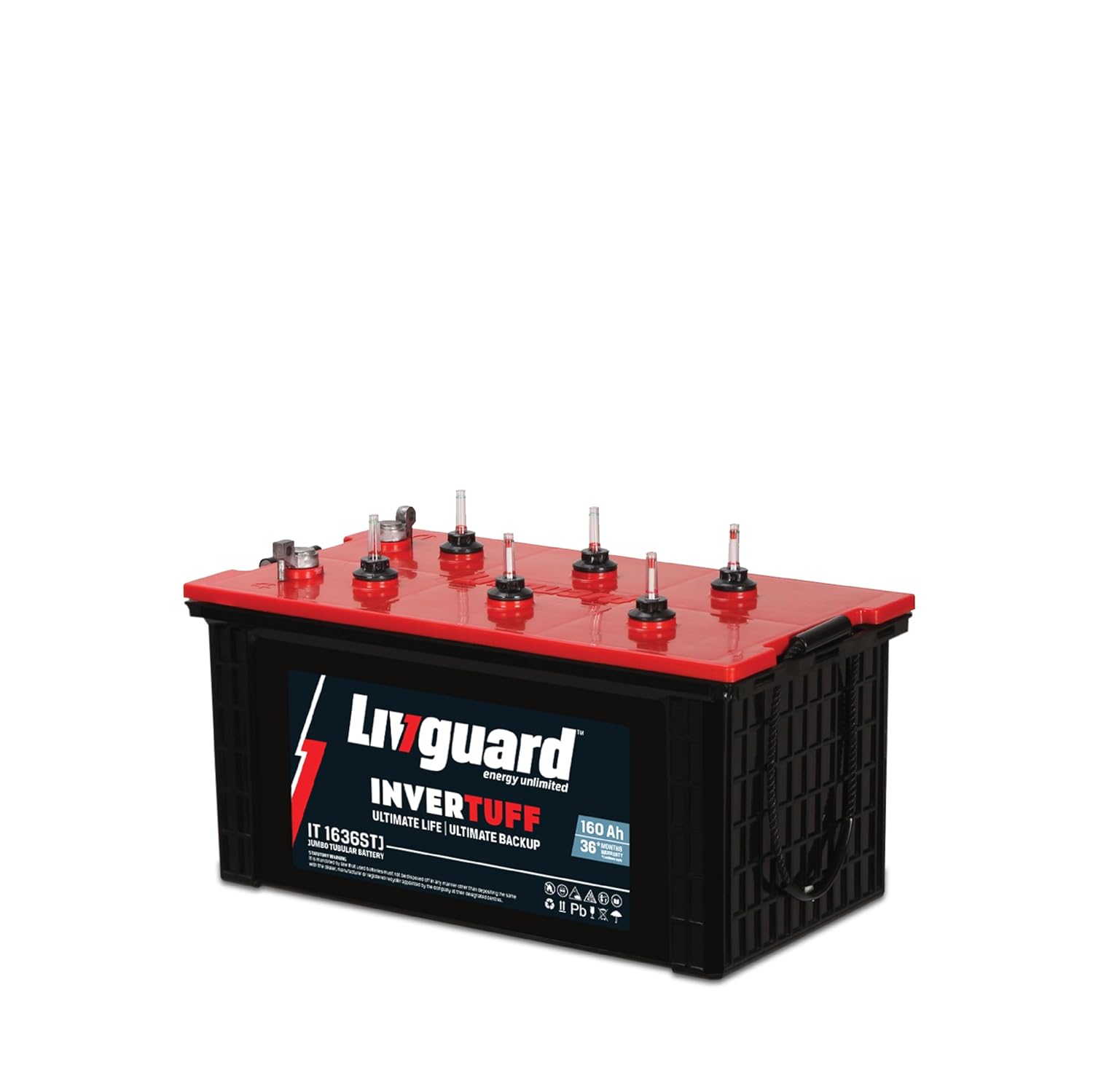 Livguard IT 1636STJ |Short Tubular Jumbo Inverter Battery |160 Ah |36 Months Warranty